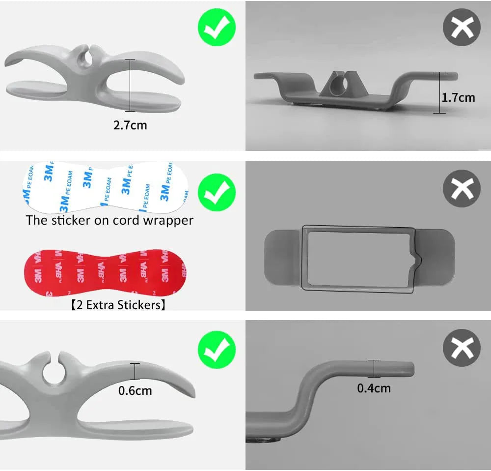 Cord Organizer for Appliances, 6 Pack Appliance Cord Winder Cable Organizer Stick On Appliances, 2 Extra Stickers