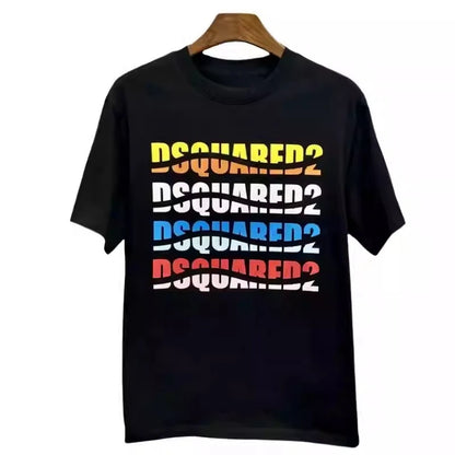 Trendy short-sleeved T-shirts for men and womenwith colorful letter printsare fashionabletrendycasual and comfortable tops