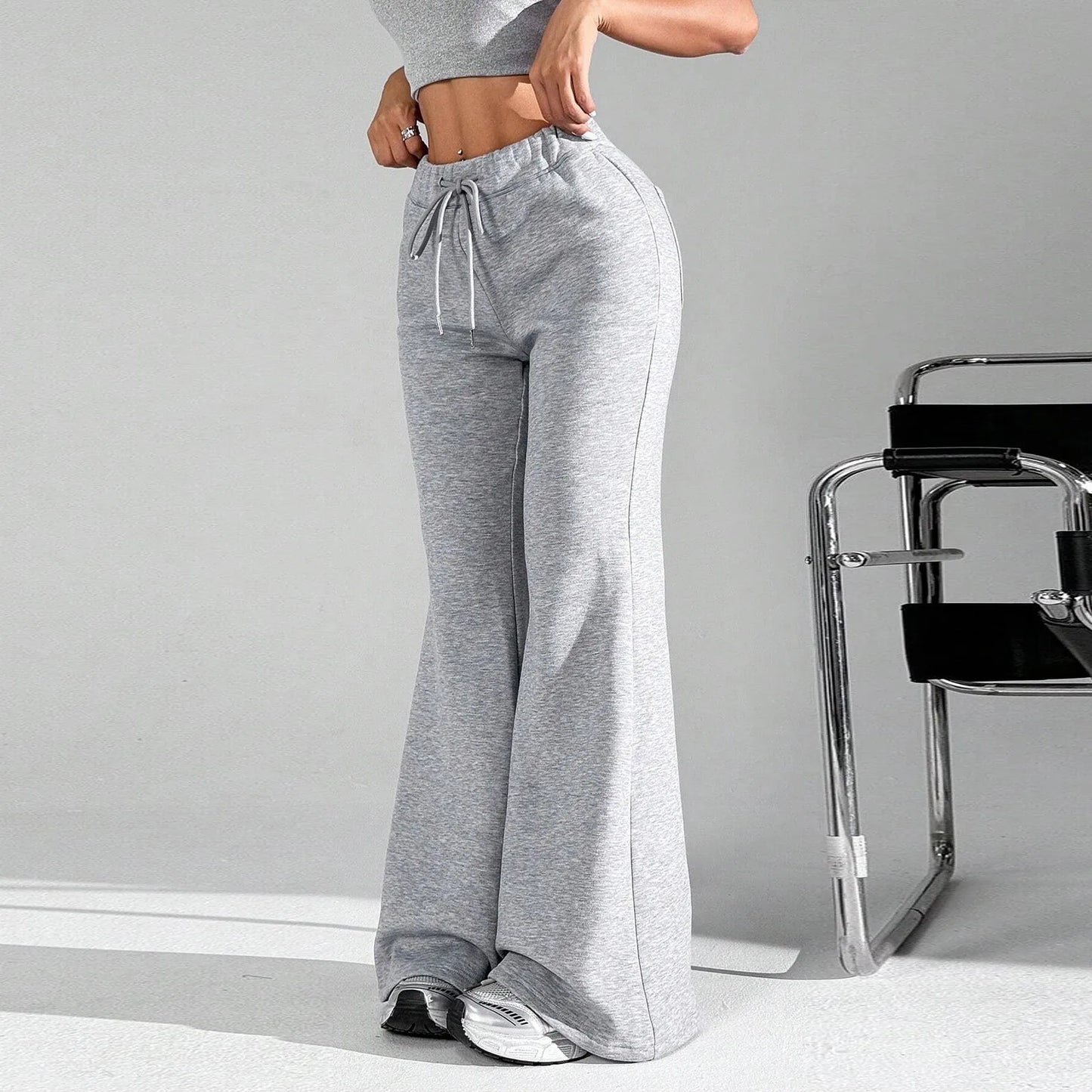 Clothes For Woman Leisure Flares Home Pant Bell-Bottoms Pants Woman Tracksuit Female Sport Trousers Solid Color Pantalones Mujer