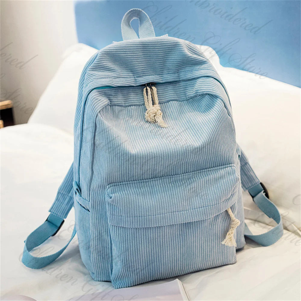 Children's Schoolbag Solid Color Baby Bag Custom Embroidered Kids Kindergarten Snack Backpack with Name Personalized Gift Bags