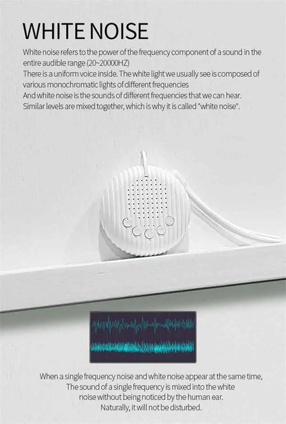 Baby Sleep Aid Machine 10 Soothing Sounds White Noise Sound Machine Timed Shutdown Rechargeable Sleep Soother Relaxation Monitor