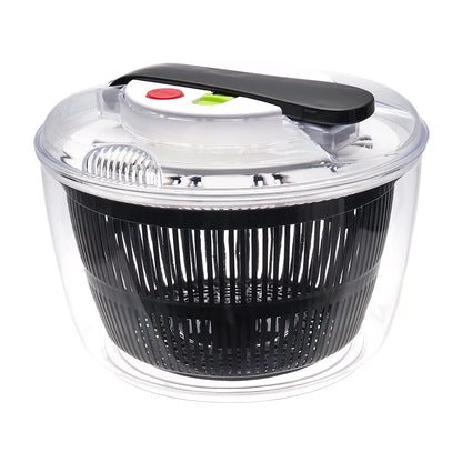 【Lifeideas】5L Salad Spinner Large Salad Sowl With Lid One-handed Easy Press Salad Spinner Washer Dryer Drainer Mixer