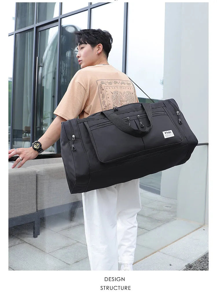 70CM 70L Nylon Luggage Travel Gym Outdoor Bag Large Travelling For Women Men Duffle Handbags Shoulder Weekend Sports Bag maletas