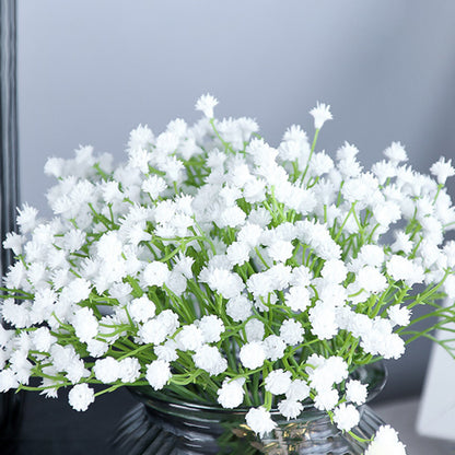 White Babys Breath Flowers Artificial White Fake Flowers Gypsophila DIY Floral Bouquets Arrangement Wedding Home Decor