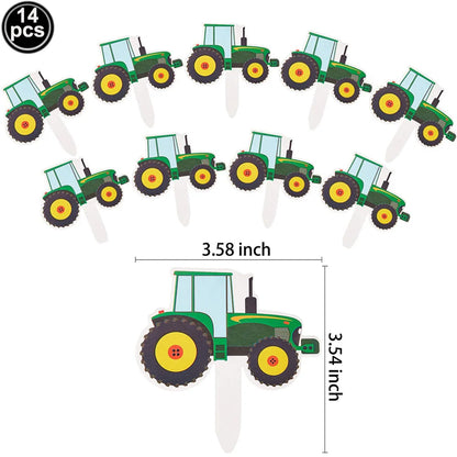 Farm Green Tractor Party Happy Birthday Banners Plates Napkins Tablecloths Farm Themed Birthday Party Supplies Decors