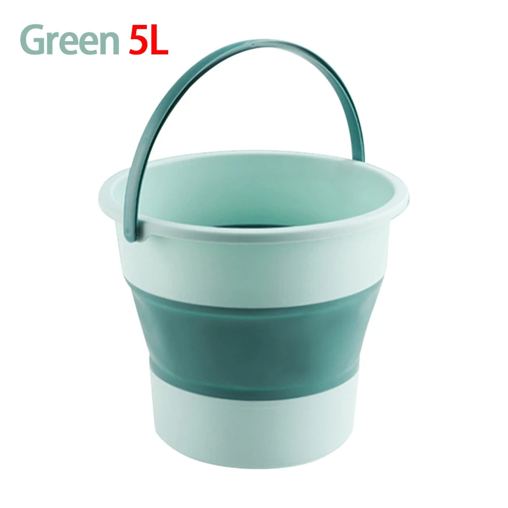 5/10L Travel Bucket Car Wash Water Storage Container Bathroom Kitchen Camp Bucket Lightweight Environmentally Outdoor Tool