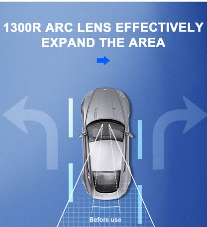 SEAMETAL Wide Angle Convex Rearview Mirror Anti Glare Car Interior Rear View Baby Child Seat Watch Sun Visor Mirror Covers