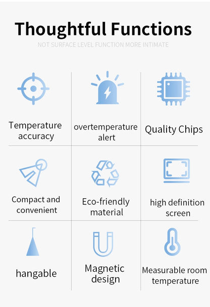 Fridge Thermometer With Hook Anti-Humidity Refrigerator Freezer Electric Digital Thermometer Temperature Monitor LCD Display