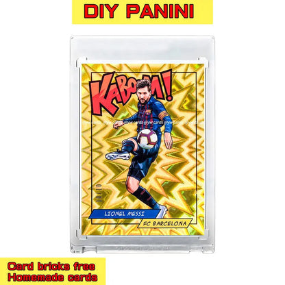 Messi Football star card DIY homemade flash card refractive card sending card brick Argentina Barcelona