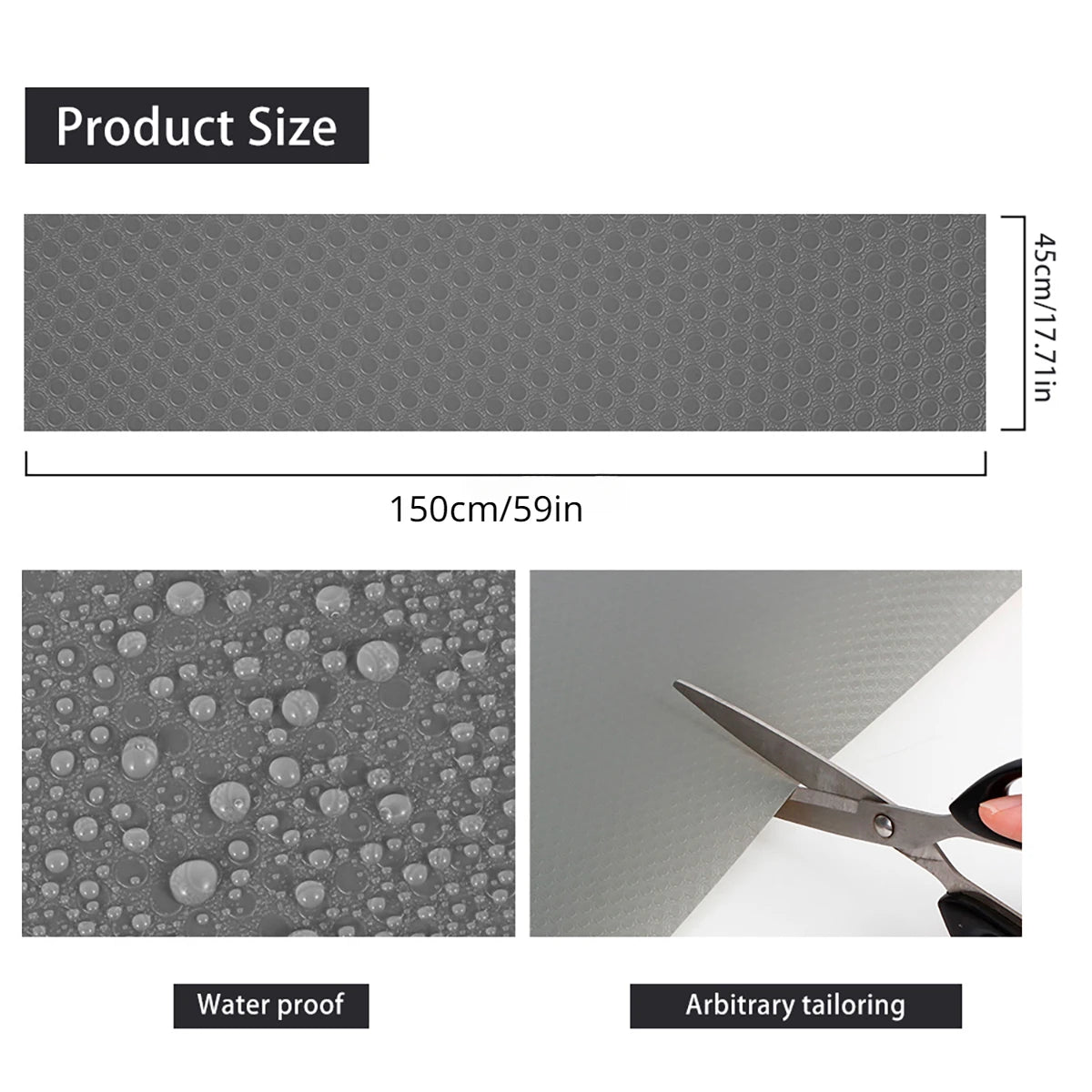 Waterproof Drawer Liners Kitchen Cabinet Shelf Non Slip Table Cover Mat Refrigerator Pad Tablecloth Moistureproof Kitchen Mats