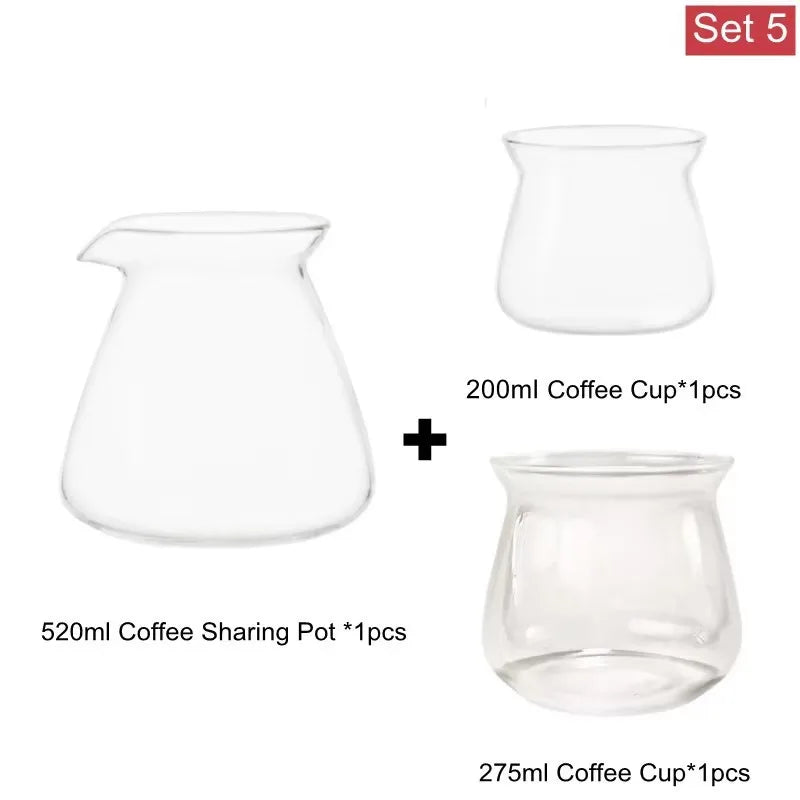 NEW 520ml Glass Coffee Pot,Coffee Carafe,200ml 275ml Coffee Server for Pour Over Coffee Maker Drip Coffee Set