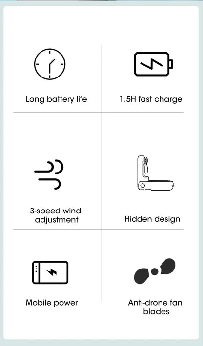 Portable Handheld Fan Mini Hand Fan Battery Operated USB Rechargeable Personal Foldable Fan for Indoor Small Pocket Fan