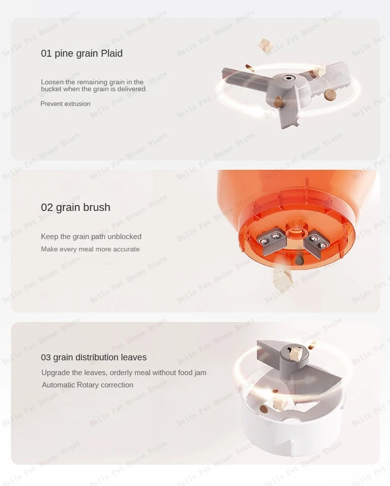 Automatic Pet Feeder APP Version WIFI Smart Pet Cat and Dog Feeding Machine Removable and Washable 3L Food Storage Bucket