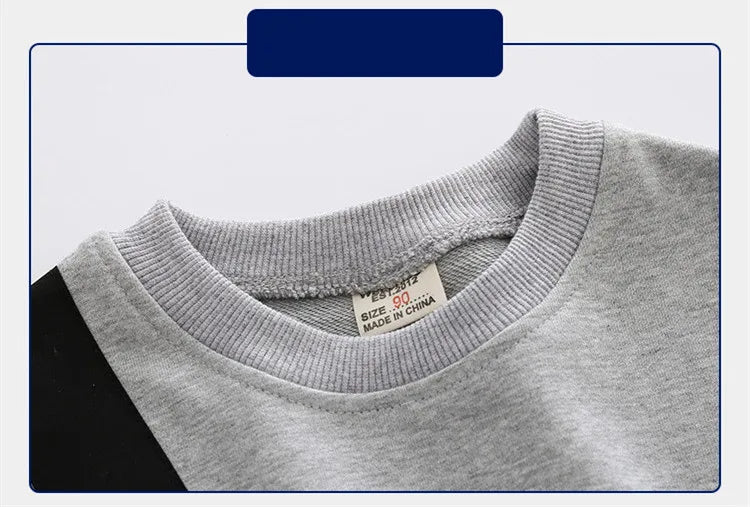 New Baby Boy Clothes Fall Kids Cotton Sweatshirt Messenger Bag Hoodies Pullovers Tee Bebe Boy Long Sleeve T Shirts Children Tops