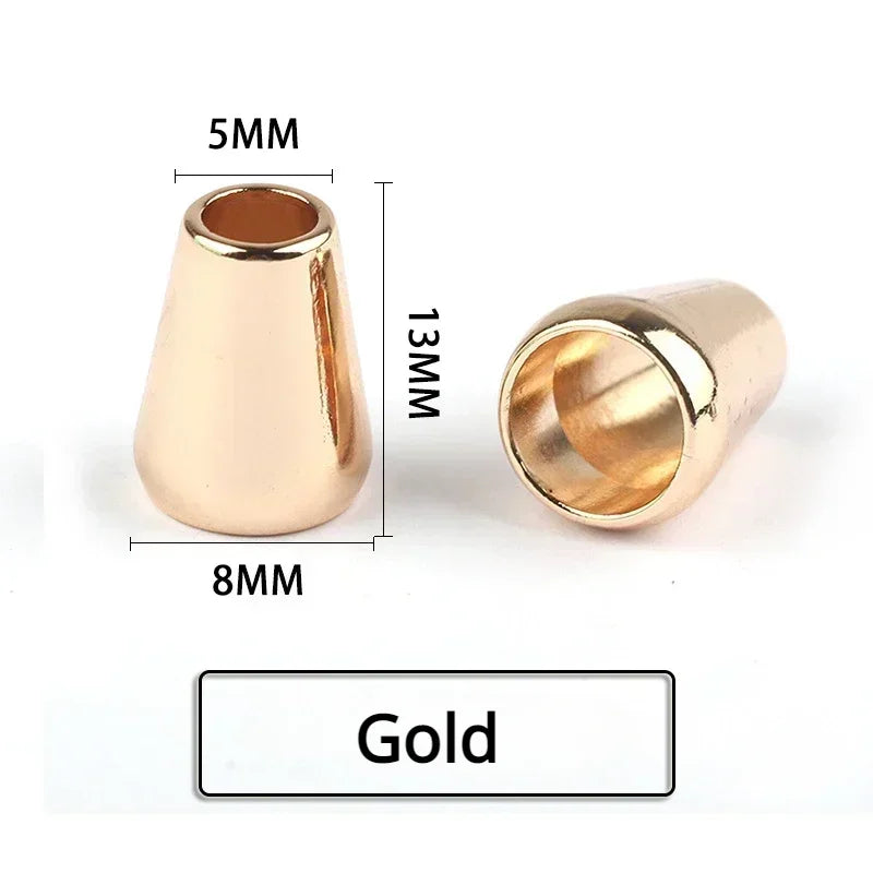 10pcs Metal Cord Stoppers Smooth Zinc Alloy Tracksuit Down Jackets Cord End DIY Apparel Sewing Supplies