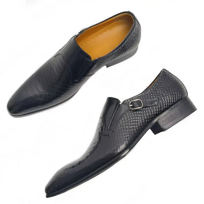 Fashions slip-on loafers buckle leather Shoe daily casual shoes men's Business Formal Office Shoes original designer British
