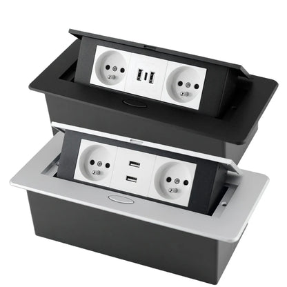 Hidden Desktop Pop-Up Socket DIY Multifunctional USB Type-C Outlet For Meeting Room Office Electrical Switch Countertops Plug