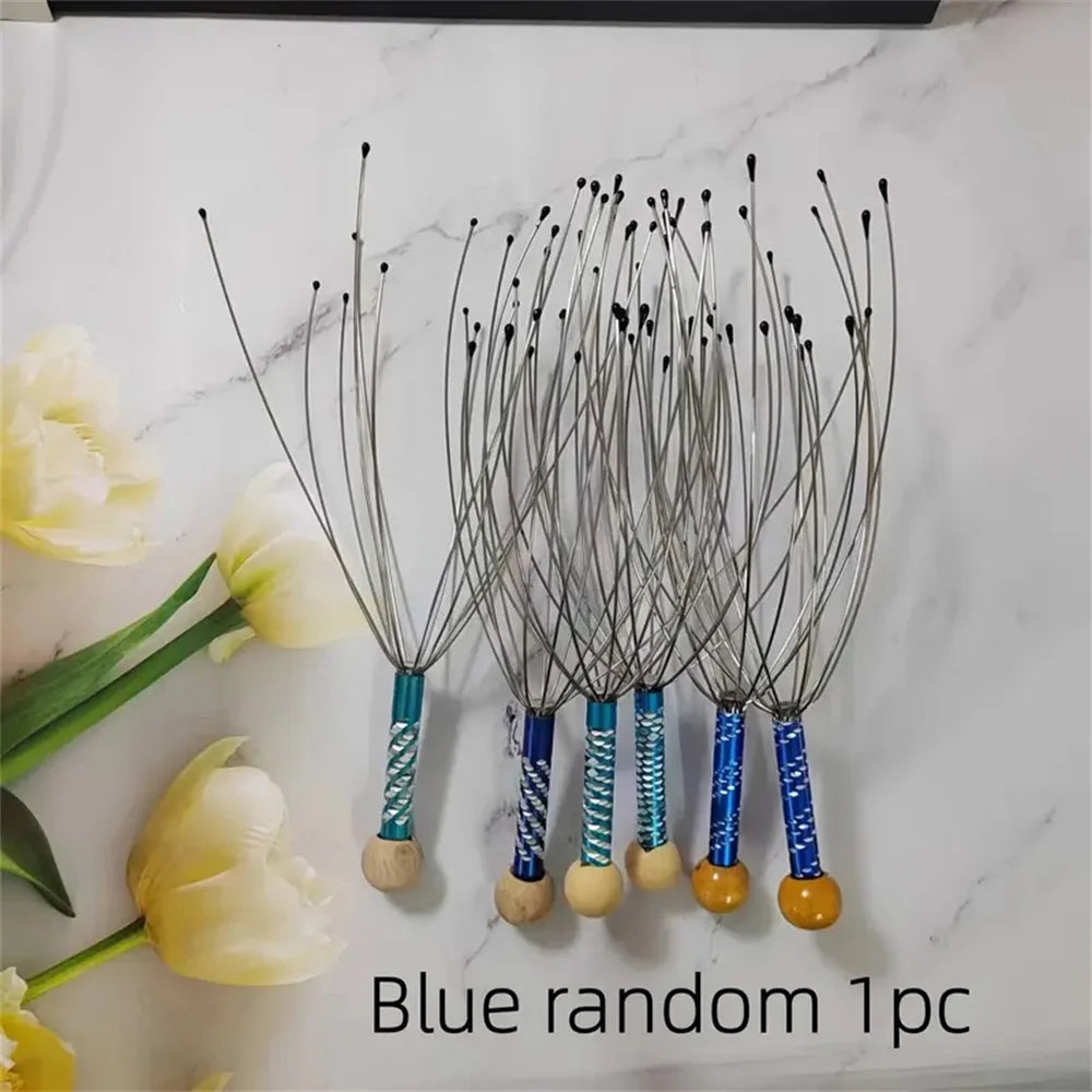 Octopus-Shaped Scalp Massager Manual Head Massager with Claw Design Relaxing Head Grabber for Soothing Massage Experience ﻿Acces