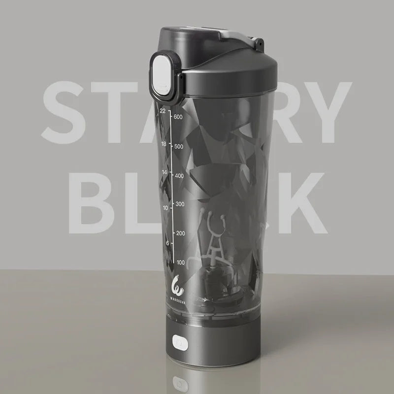 Portable Mixing Cup 600ml Protein Shaker Bottle Fully Automatic Blender Kettle USB Rechargeable Multipurpose for Gym Outdoor