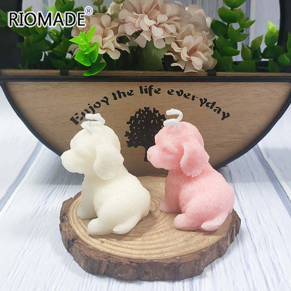 Cute Puppy Shaped Bean Wax Scented Candles Home Decor Festive Atmosphere Candles Small Gifts Indoor Decorations