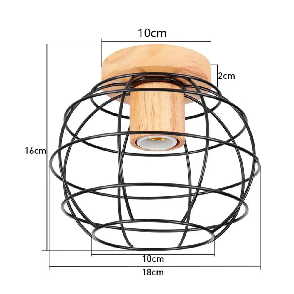Led Lights for Room  Lamps for Living Room Wood Art Wood Light Modern Simple Retro Ceiling Light Entrance Lighting