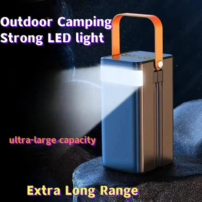 120W Super Fast Power Bank 200000mAh Large Capacity Outdoor Mobile Power Supply Supports 7 Devices to Charge At The Same Time