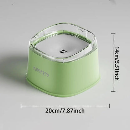 Non-Wetting Mouth Pet Floating Bowl Anti-Tip Spill Proof Pet Water Bowl 2000ML Large Capacity Dogs Slow Drinking Bowl