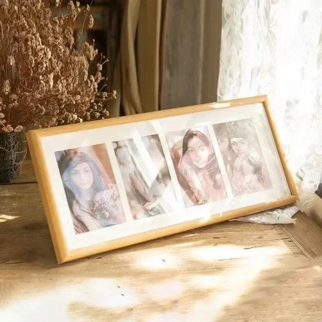 Double/Triple Photo Frame Integrated Desktop Album Set 180 ° Vertical Photo Frame HD Photo Gift Fram