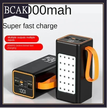 BCAK Style  500000mah 100000mah 200000mah 300000mah Upgraded Version Super power bank fast charge with LED Super Large Capacity