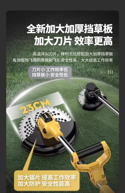 Electric lawn mower Small household lawn Lithium battery rechargeable  mower High power lawn mower