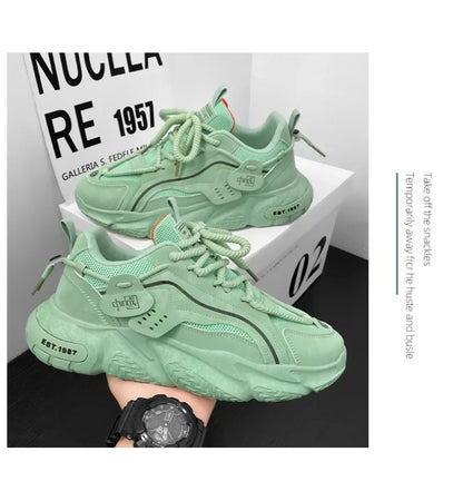 Men's Sneakers 2025 Spring Comfortable Non-slip Outdoor Running Shoes Elasticity Platform Basketball Athletic Tenis Masculino