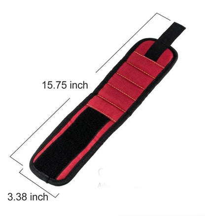 Magnetic Wristband Tool Holder for Screws, Nails & Drilling Bits – Strong 5 Rows of Magnets for DIY & Workshop Use