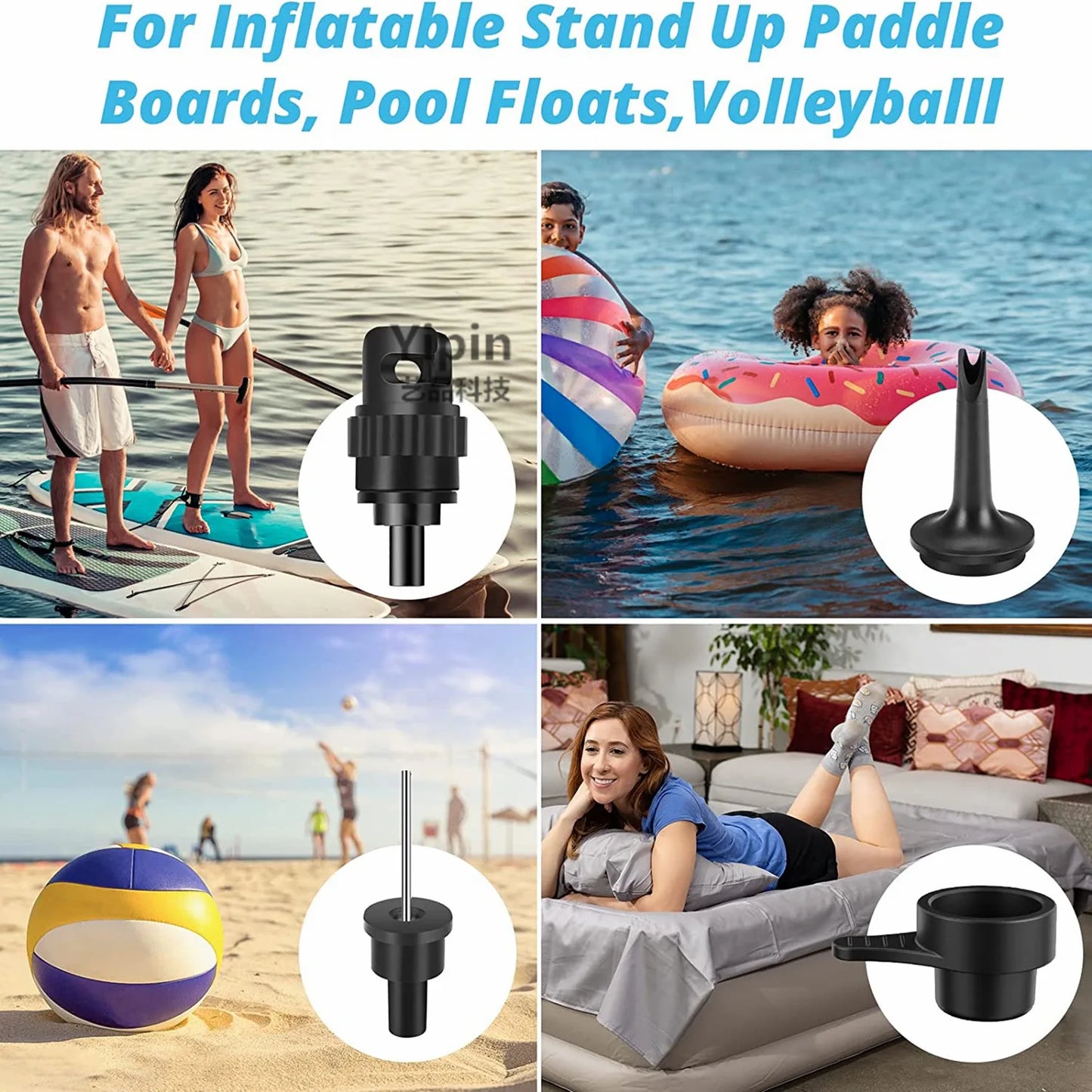 Electric Air Pumps Wireless Inflator Plastic Rechargeable for Camping Gear Paddle Board Pool Toys Tire Quick Inflation