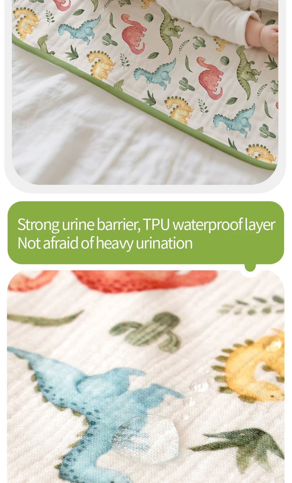 Elinfant S/M/L Size Portable Diaper Changing Mat,Waterproof Foldable Baby Changing Pad,Bedding, Mattress, Replacement cover