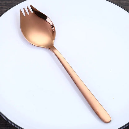 304 Stainless Steel Salad Spoon Fork Spoon Set Spoon Gift Fork Fruit Fork Soup Spoon Western Food Fork Spoon Children's Spoon