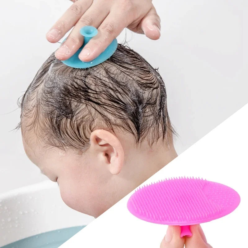 New Soft Silicone Baby Bath Head Massage Brushes Hair Washing Brush Scalp Comb Kids for Newborn Bath Wipe Washing Hair Tools