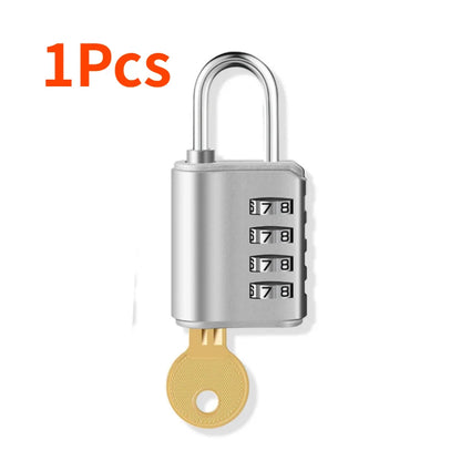 4 Digit Password Key Combination Lock Waterproof Security Padlock Outdoor Gym Luggage Security Lock