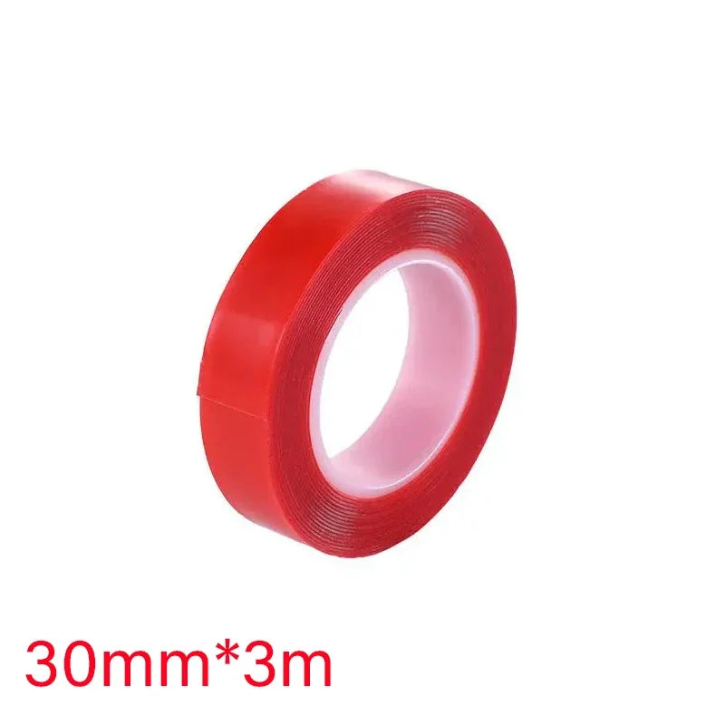 Double Sided Tape Nano Tape 3Meter 10/20/30mm Width Transparent Tape Washable Adhesive Nano Traceless Sticker Glue Red