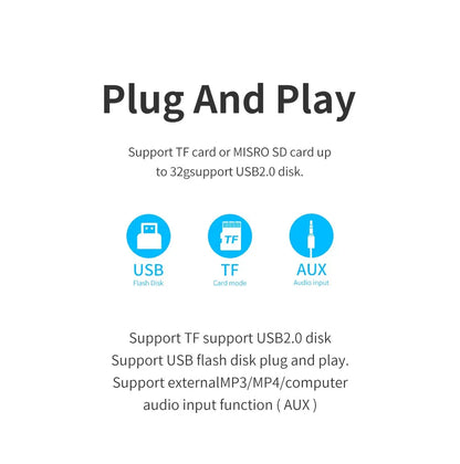 Bluetooth Speaker TG517 Portable Mini Wireless Soundbar for Outdoor Indoor Loudspeaker Support TF Card FM Radio IPX5 Waterproof