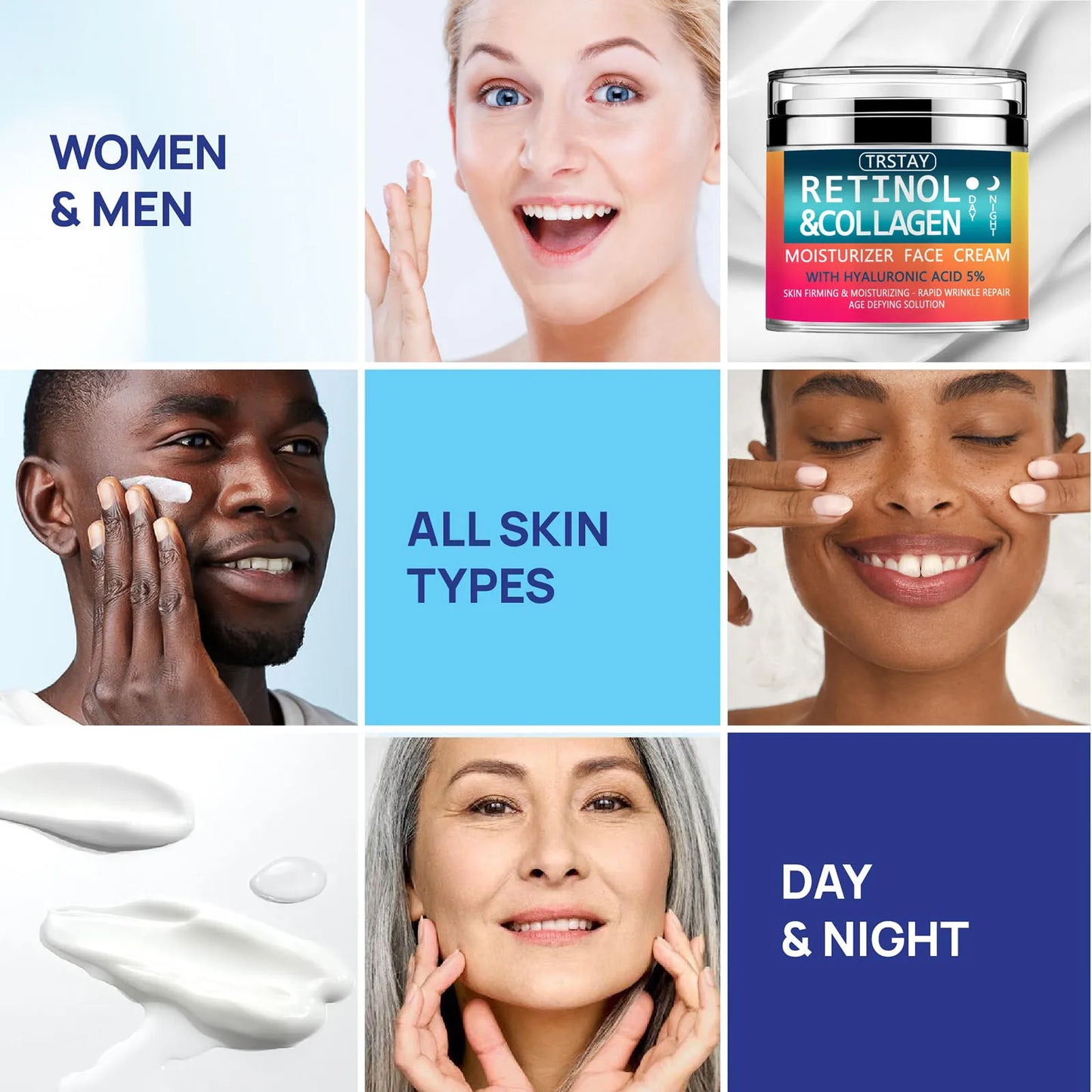 Retinol Cream for Face with Hyaluronic Acid,