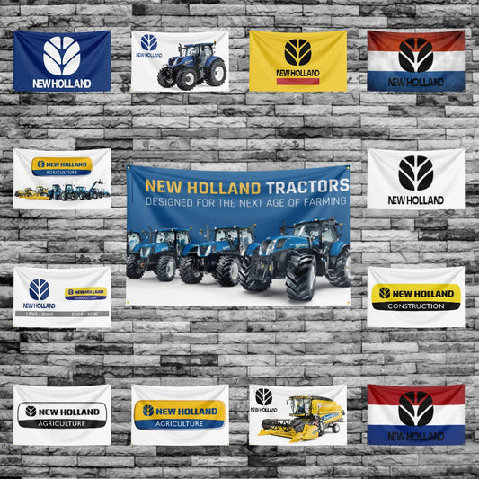 90x150CM TRACTORS New Hollands Agriculture Flag Polyester Printed Excavator Banner For Decor