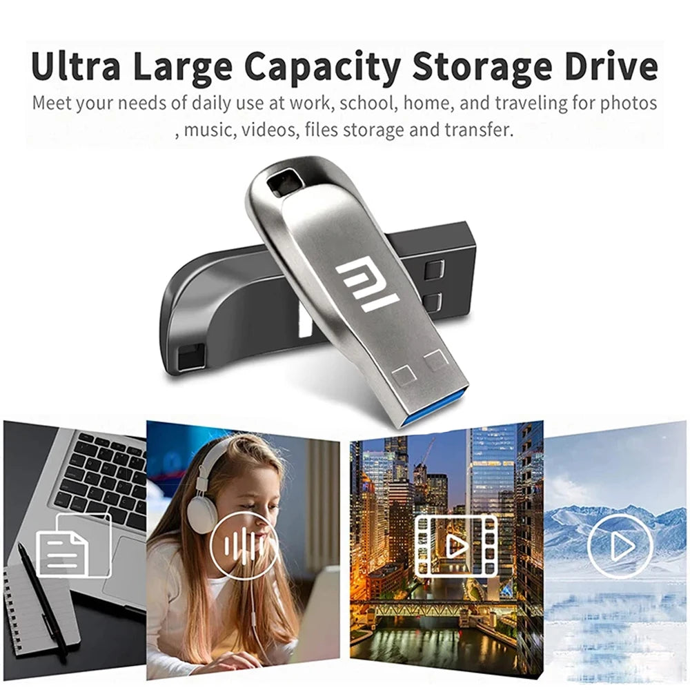 Xiaomi USB 3.2 Flash Drives 2TB Metal Pendrive 1TB 512GB High Speed USB Drive 128GB For Computer Storage Devices Memoria U Disk