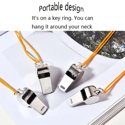 1PC Referee Whistles Metal Whistles Stainless Steel Metal Sports Whistles Sports Equipment With Lanyards Sports Referee Tools