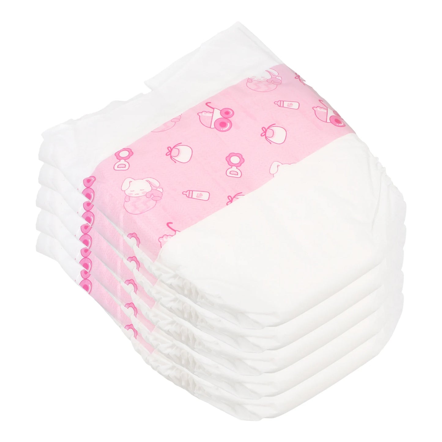 5pcs 18x12cm Reusable Diapers For Baby Dolls Kids Pretend Play Toy Baby Diapers Supplies Suitable For 30cm Dolls