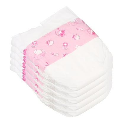 5pcs 18x12cm Reusable Diapers For Baby Dolls Kids Pretend Play Toy Baby Diapers Supplies Suitable For 30cm Dolls