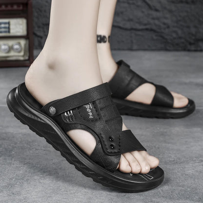 Sandals men  wear outdoors in summer  sports leisure work driving  Anti slip  wear-resistant  trendy beach shoes outdoor wear