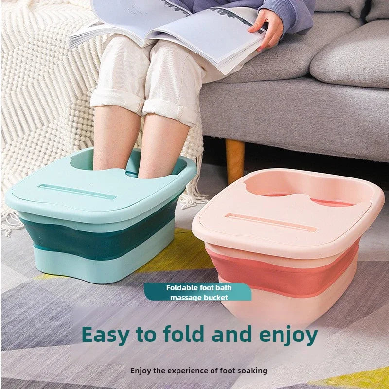 Foldable Footbath Massage Bucket Soaking Bucket Folding Basin Spa Foot Bath Bucket Household Sauna Bathtub Pedicure Bath Bathtub