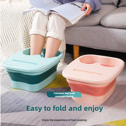 Foldable Footbath Massage Bucket Soaking Bucket Folding Basin Spa Foot Bath Bucket Household Sauna Bathtub Pedicure Bath Bathtub