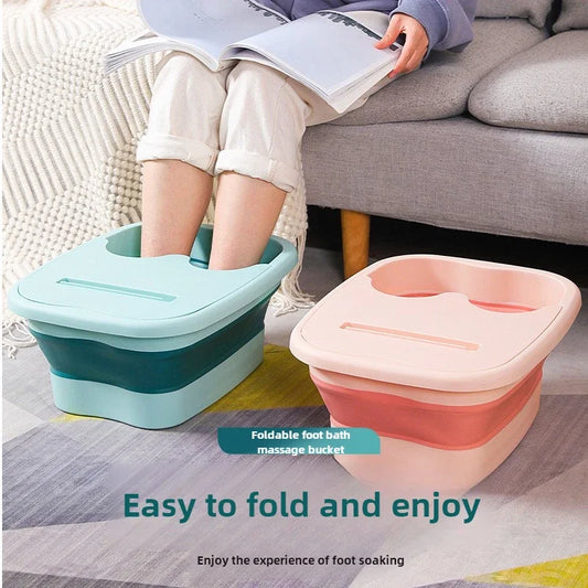 Foldable Footbath Massage Bucket Soaking Bucket Folding Basin Spa Foot Bath Bucket Household Sauna Bathtub Pedicure Bath Bathtub