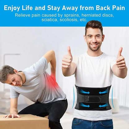 Lower Back Brace Lumbar Support Belt Adjustable Double Pull Breathable Spine Decompression Medical Orthopedic Brace Pain Relief